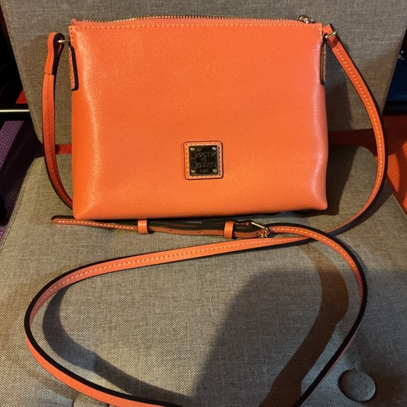 NEW Dooney & Bourke Coral Orange Crossbody Bag and Matching Wallet - Picture 9 of 10